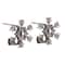 Original MantleClip® Pewter Snowflake Icons Stocking Holders, 2ct.